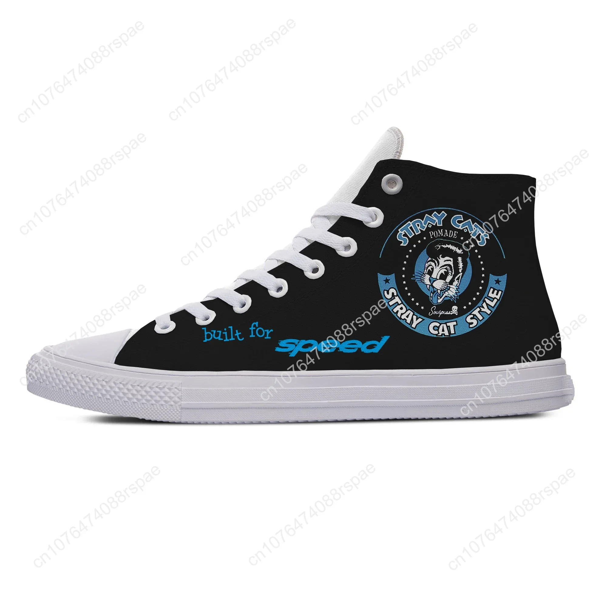 Hot Cats Rock Band Cool High Quality Casual Stray Shoes High Top Lightweight Sneakers Men Women Breathable Classic Board Shoes