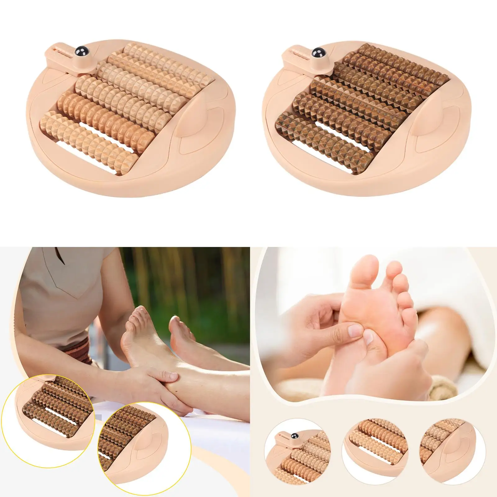 

Деревянный ролик для ног, деревянный орнамент для женщин и мужчин, износостойкий массаж, расслабляющий аксессуар, массажный инструмент