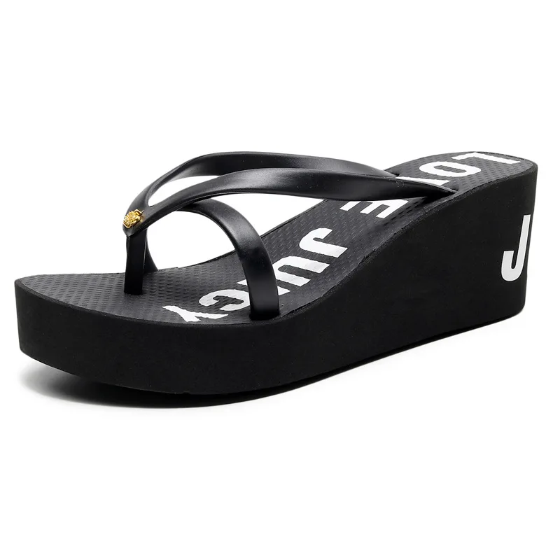 33-43 Size Juicy Lovers Brand Women Slippers White Black Flat Beach Slipper Sandals Outdoor Sportswear Summer Flip Flops