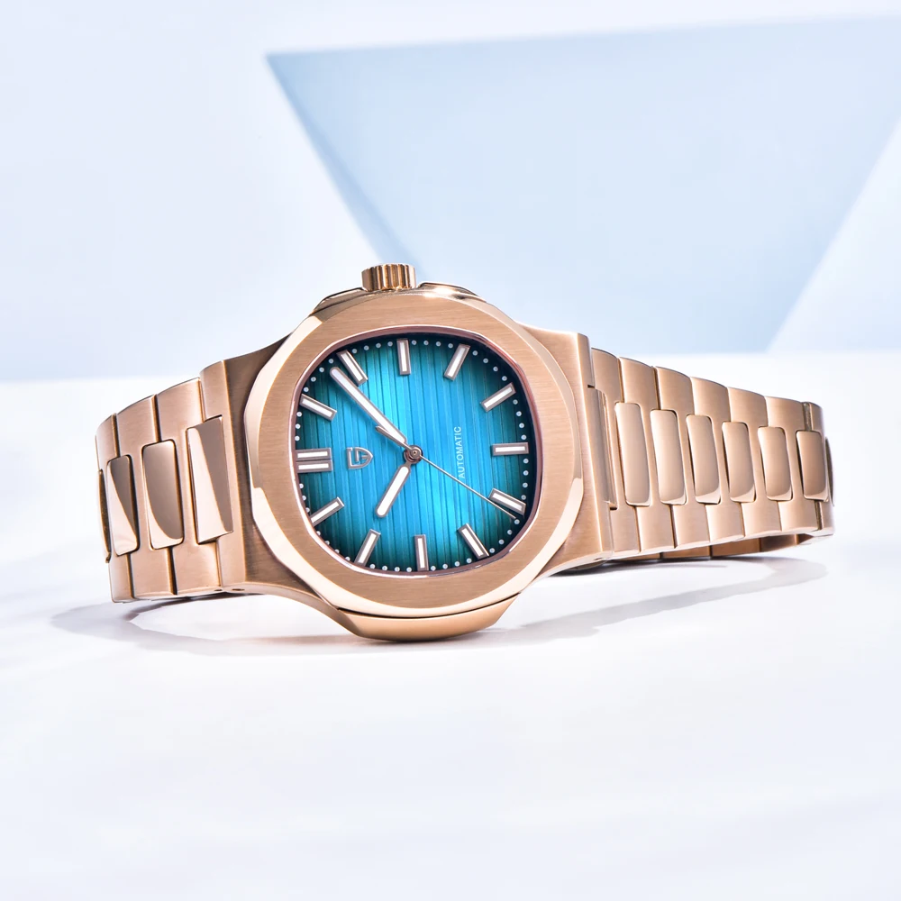 PAGANI DESIGN Men's Watches 2026 New Rose gold Luxury Automatic Watch Men Stainless steel Mechanical Wrist watch For Men Gift