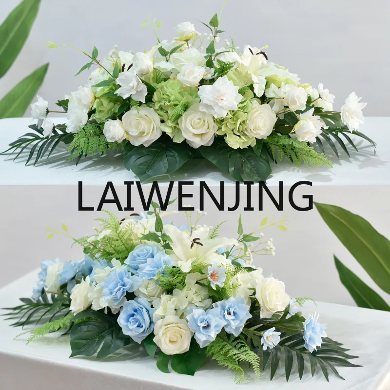 New Conference Table Artificial Flower Business Activity Long Table Decoration Sign-in Table Decoration Flower