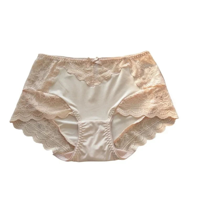 S918 Milk Silk Lace Women Panties High Elasticity Comfortable Breathable Large Size Multi Color Small Flat Angle Long Term Wear