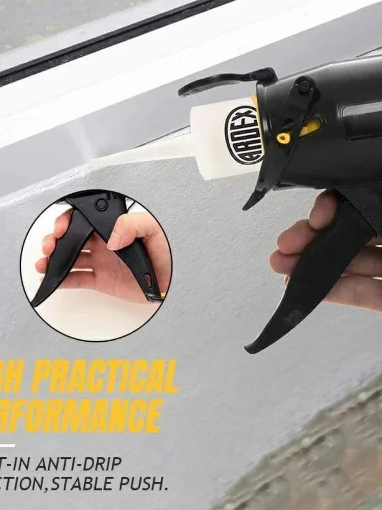 ~L Portable Caulking Gun Compact Sealing Paint Insulating Mastic Sealant Corner Sealing Caulking Filling Tool for Doors Windows