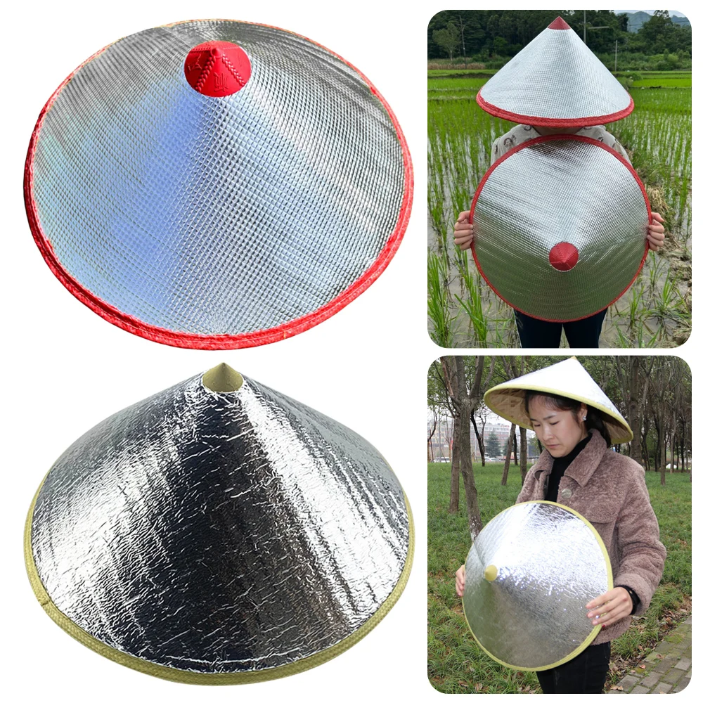 

Heat Insulation Bamboo Weave Hat Wide Brim Thickened Tea Picking Cap Cloak thi Sun&UV Sun Visor Cap Outdoor Dry Farming Planting