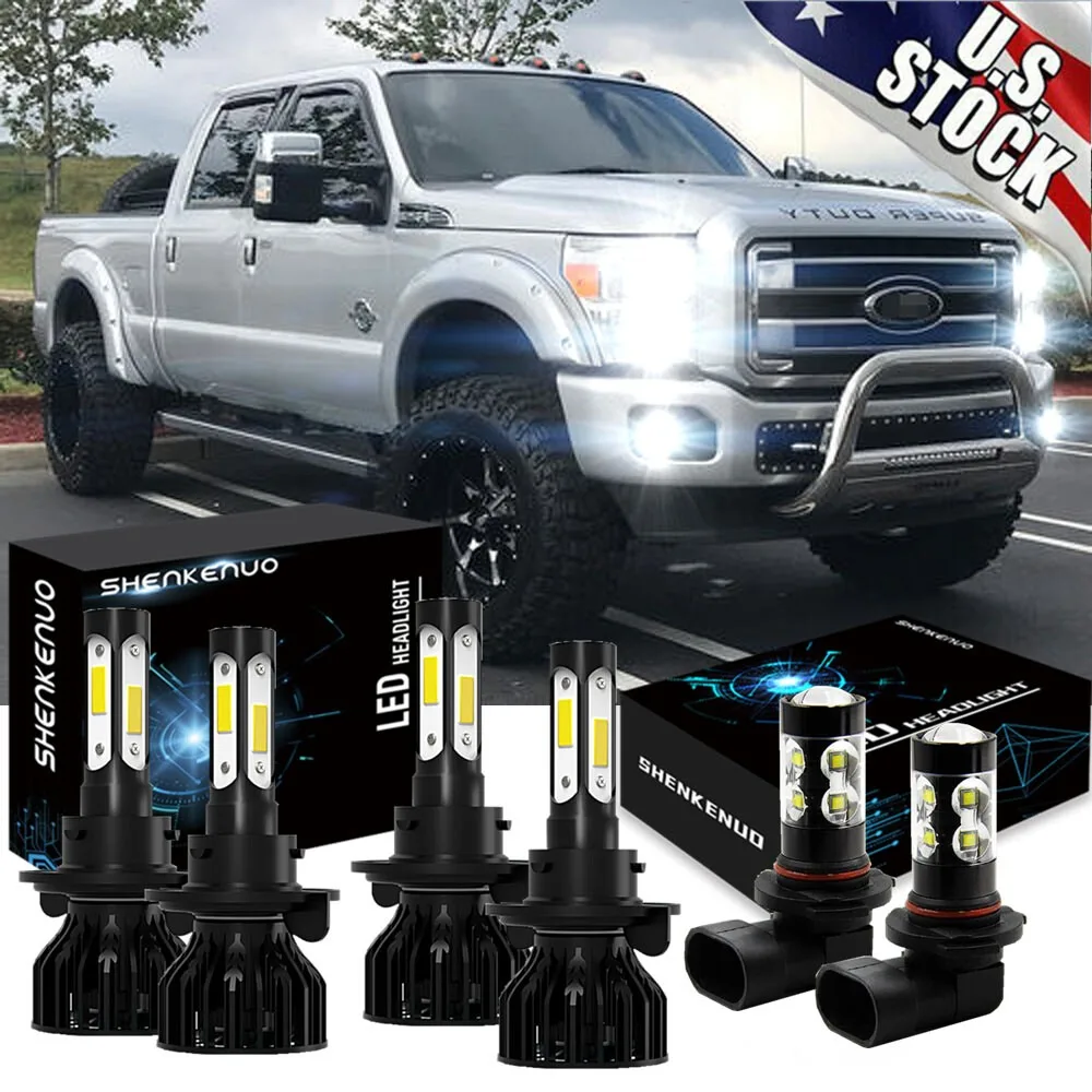 

12000LM LED Headlight Bulbs 9008/H13 High Beam Low 9145/H10 Fog Lamp Bulb Kit Fit for (2005-2019) Ford F250 F350 F450 Super Duty