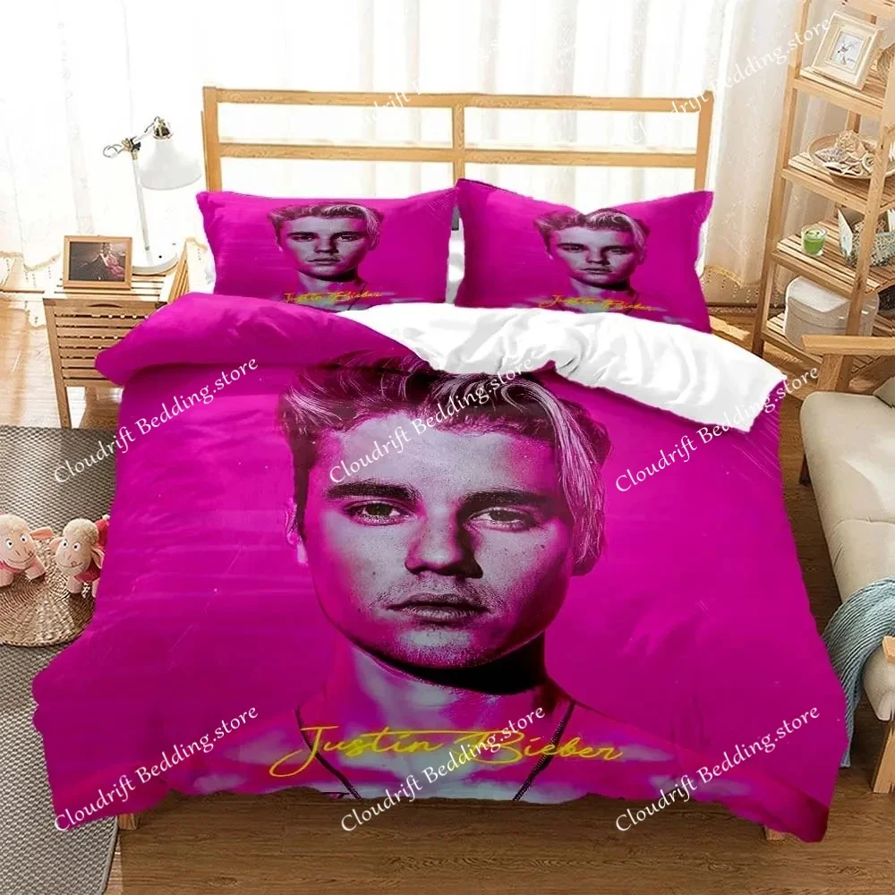 

Singer Justin Bieber Fashion 3D printed bedding Queen bedding set Customized King size bedding set Soft and comfortable