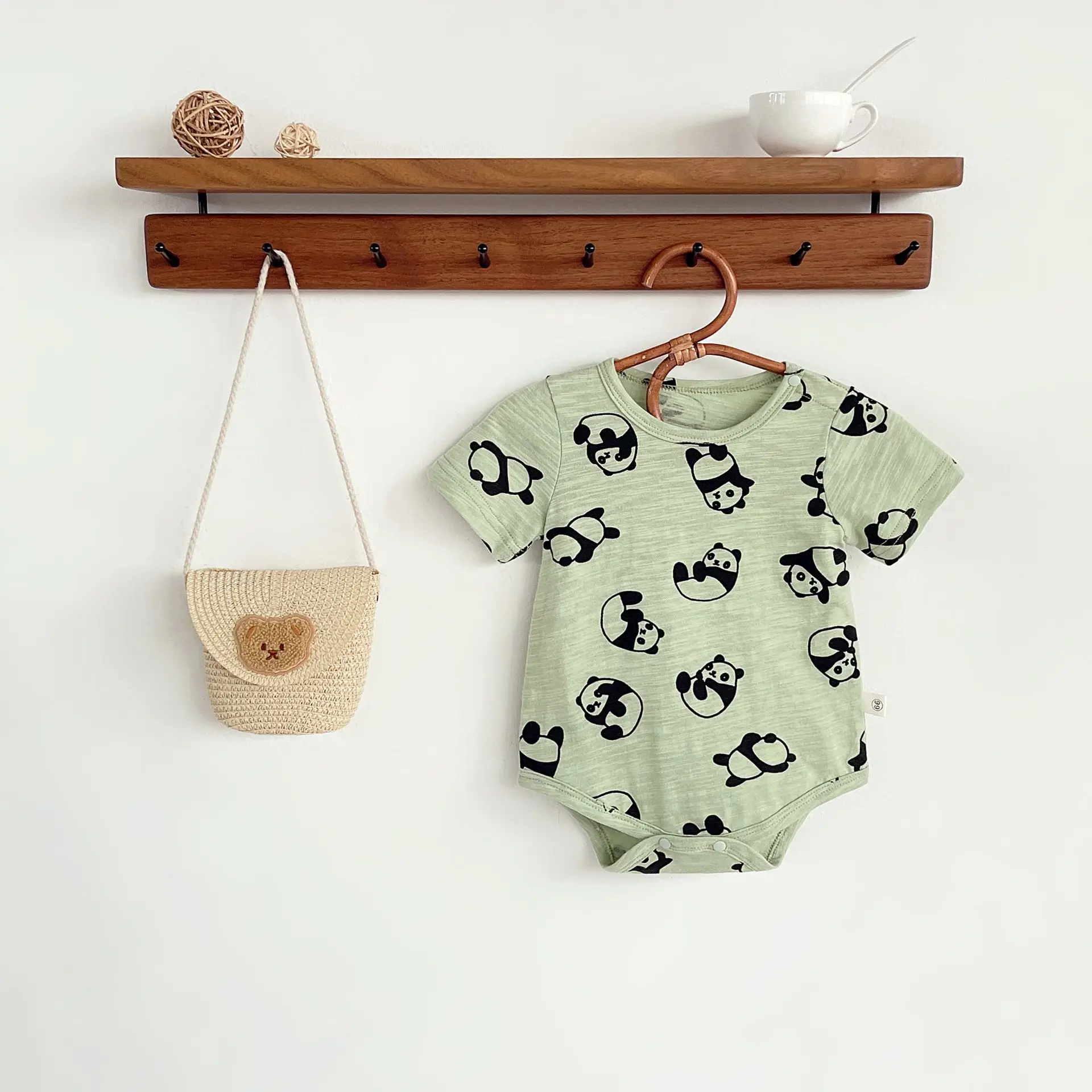 

Summer Infant Baby Jumpsuit Mittens Onesies Thin Section 0-3TOld Baby Crawling Clothes bamboo Cotton Pure Cotton One-piece Dress