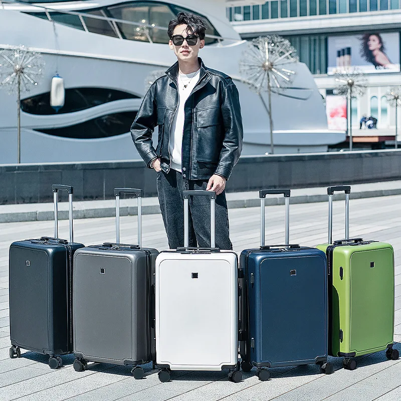 

Trolley Luggage Bag Multifunction Zipper Rolling Luggage Case Combination Lock ABS+PC Large Size Wheeled Travel Suitcase