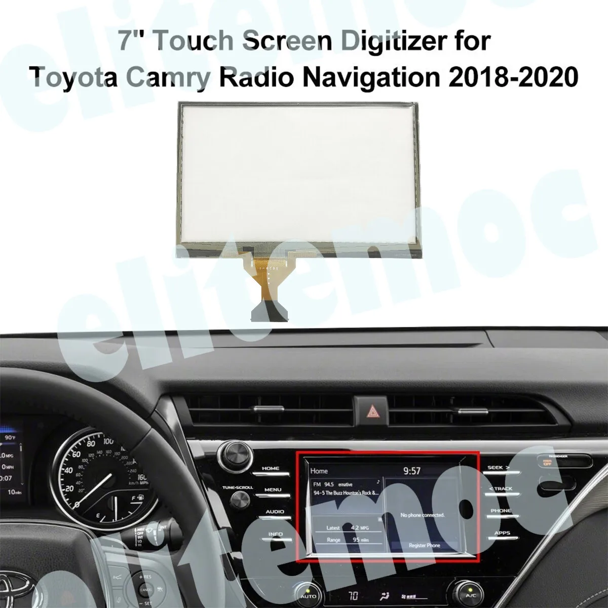 

7'' 50pin Touch Screen Digitizer For Toyota Camry Radio Navigation 2018-2020 Replacement