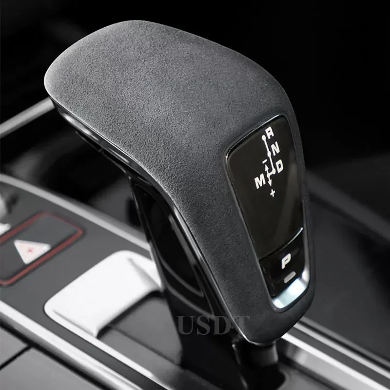 

Made of Alcantara Suede Leather Gear Shift Knob Cover Gears Suede Cap For Porsche Cayenne 2018 2019 2020 2021 2022 2023