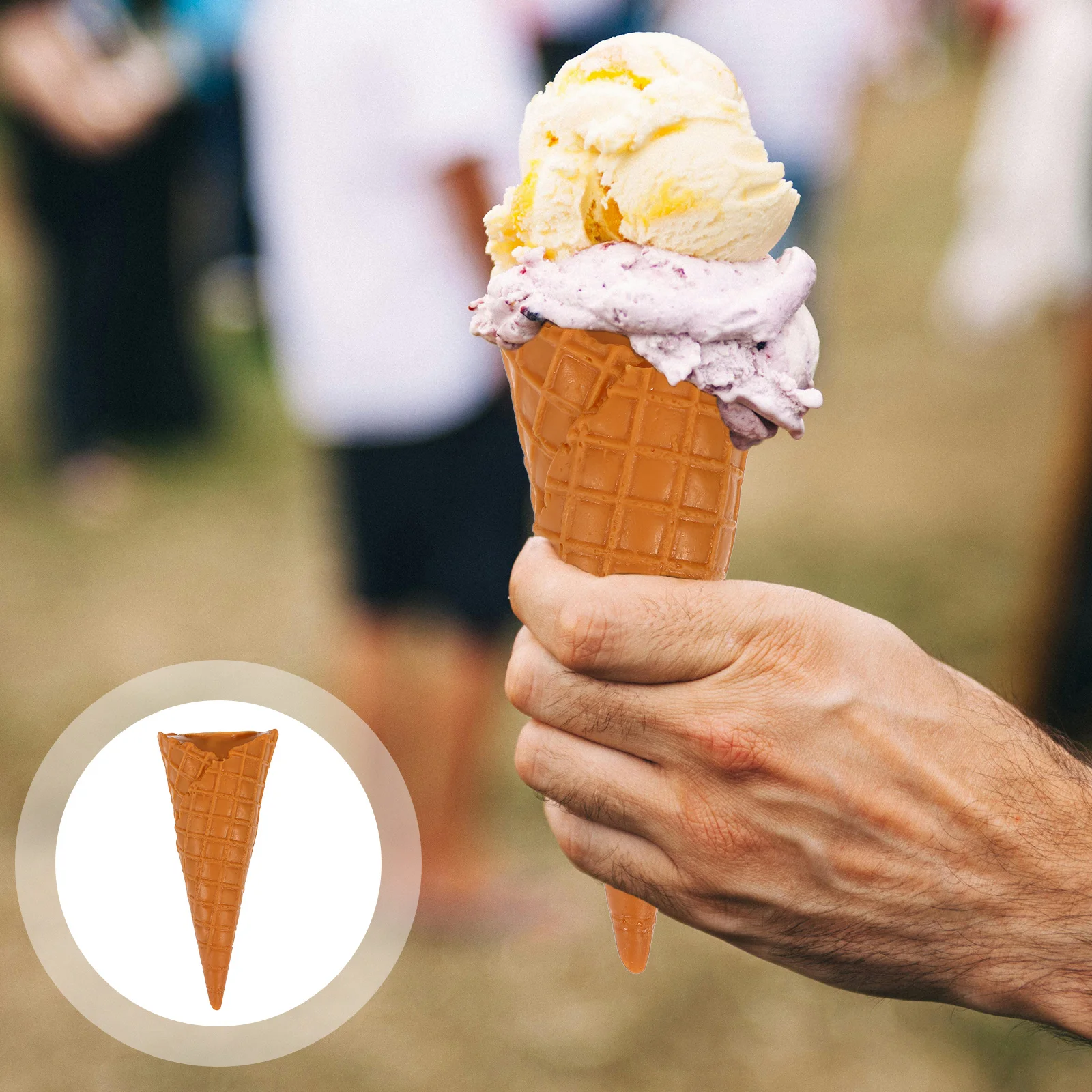 

Simulated Ice Cream Cone Fake Food Display For Dessert Shop Decoration Photography Prop Artificial Ice Cream Cone