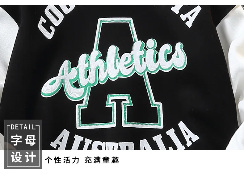 Frühlings-Herbst-Baseballjacke für hübsche Jungen mit Buchstaben-Dekoration, Outdoor-Mantel für 3-14 Jahre alte Kinder, Geburtstagsgeschenk – Detail 12