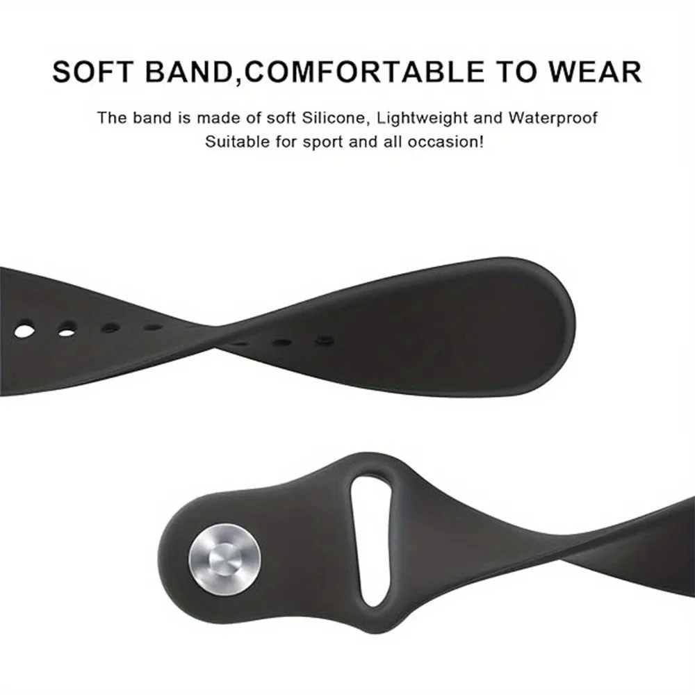 Silicone Band for Amazfit Bip 5 Bip 6 Unity, 22mm Soft Sport Strap, Breathable Replacement Wristband Men Women, Quick Release