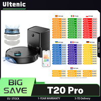 Ultenic T20 Pro Robot Vacuum Cleaner, 8000Pa Suction, 2-in-1 Dust & Water Tank, 3 Cleaning Modes, Smart Lidar Navigation