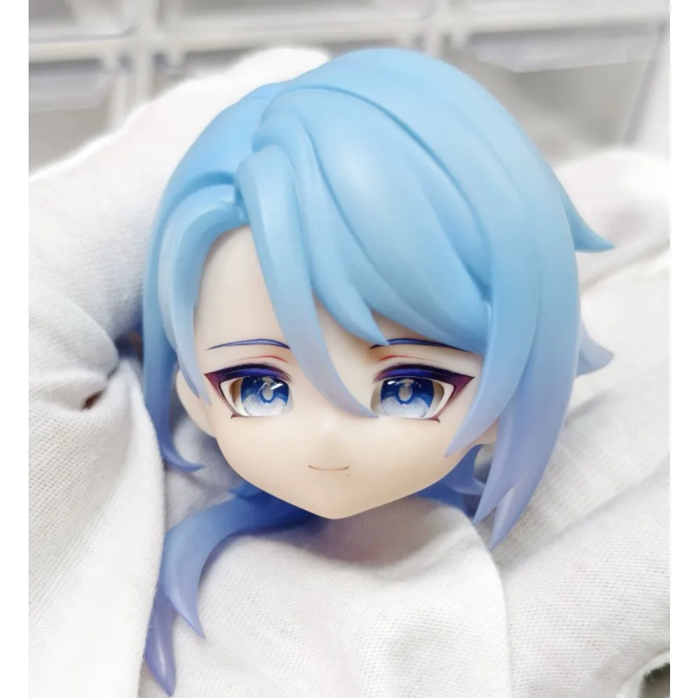 Kamisato Ayato Ob11 Doll Head Handmade Faceplates Hair 1/12 1/8 1/6 Bjd Doll Wig Customized Product Anime Game Cosplay Toy