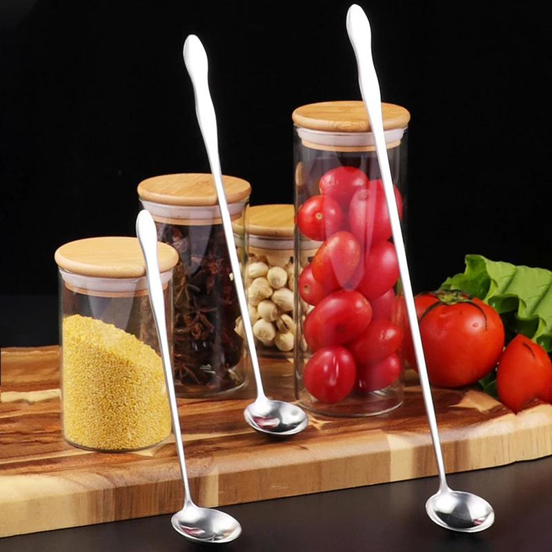 2Pcs Stainless Steel Pickle Forks Spoon Long Handle Jar Pickle Grabber, Canning Fork Fork Spoon Stainless Steel Fruit Fork