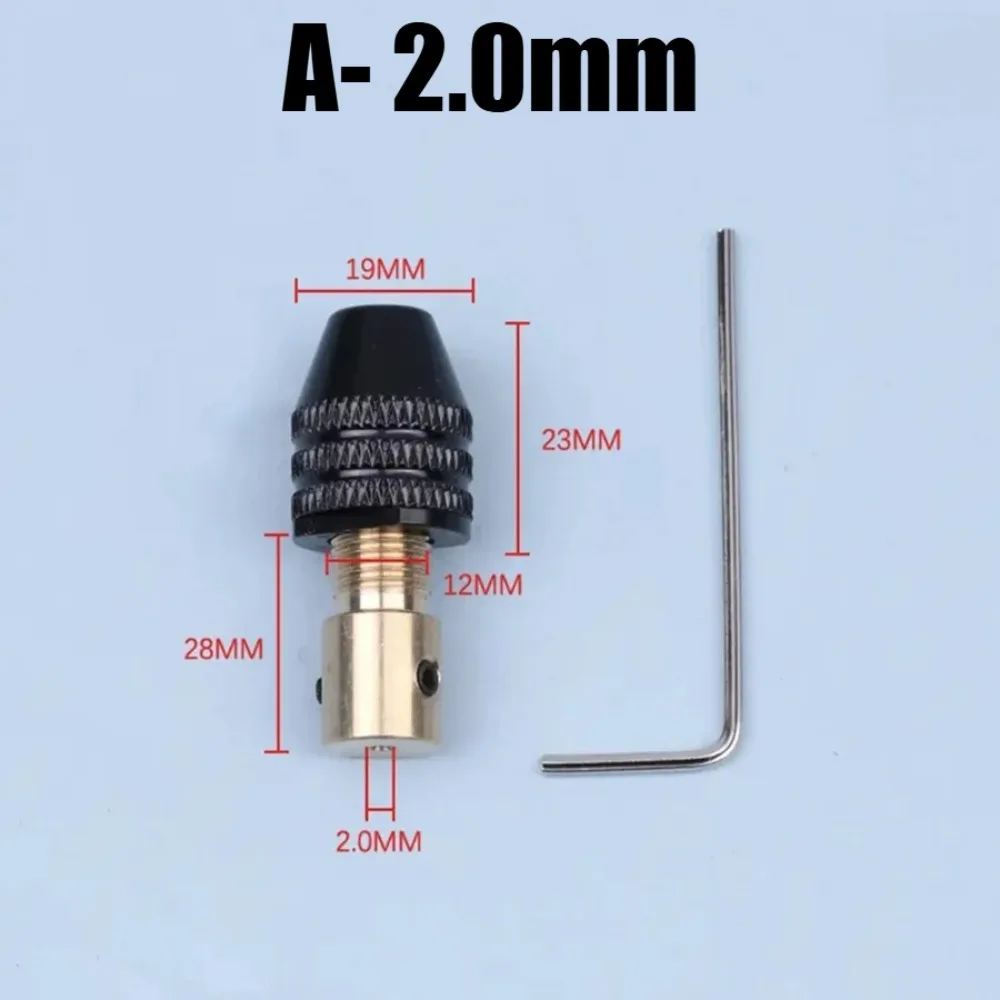 Universeller Mini-Bohrfutter-Spannzangensatz für elektronische Bohrmaschinen, multifunktionales Mikro-Elektrobohrwerkzeug-Set, Spannzange 2, 2,35, 3, 3,17, 4, 5 mm – Detail 4