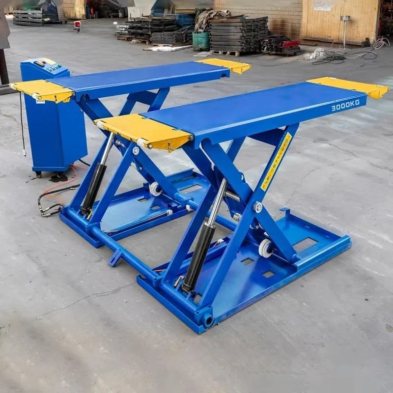 Portable Medium Scissor Car Lift 3000KG Hydraulic Electric Lifting Platform for Vehicle Maintenance Workshop Garage Equipment