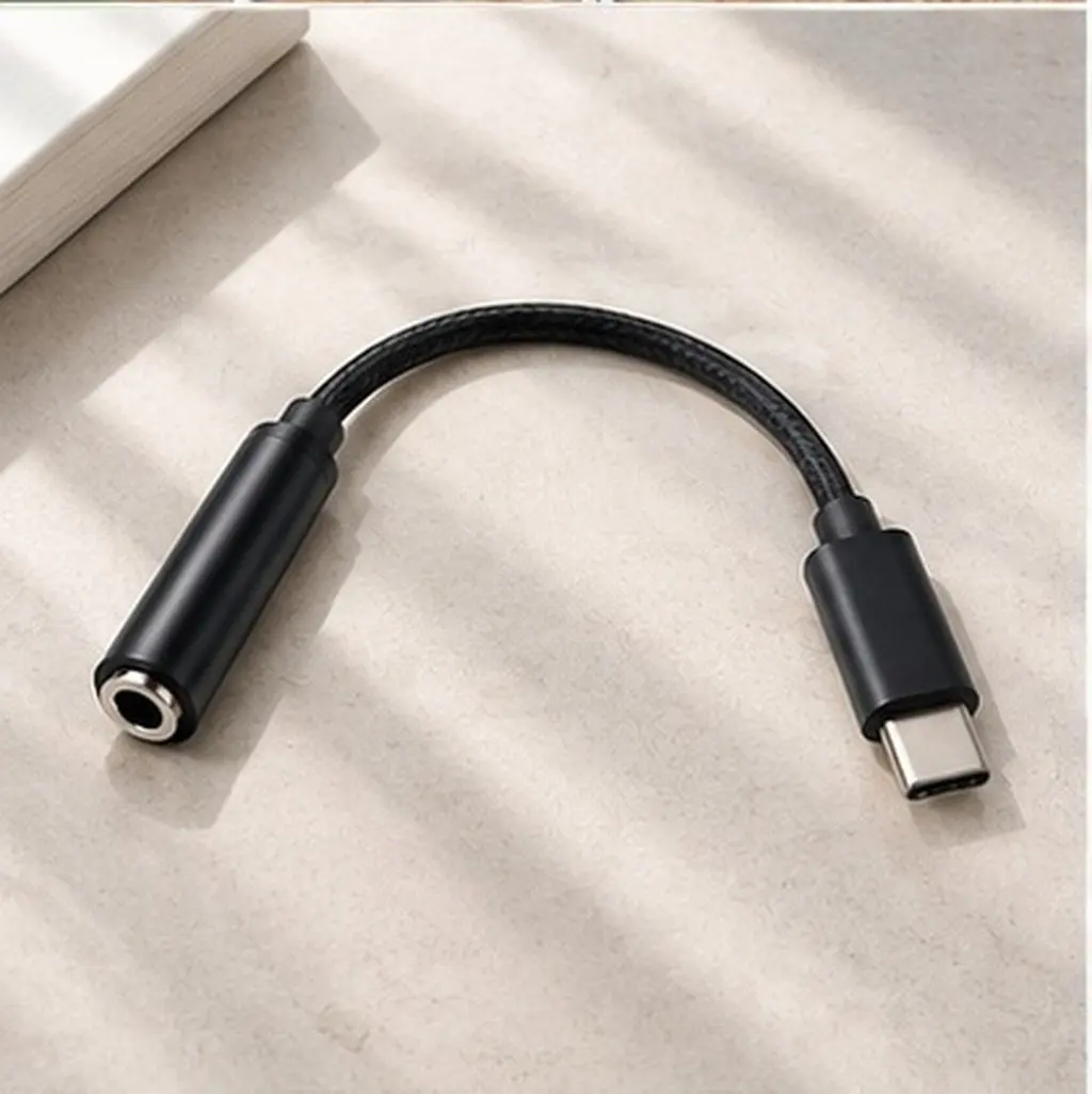USB Type C to 3.5mm Audio Adapter High Strength Nylon Braided Wire Aluminum Alloy Shell Portable Type-C Earphone Converter Cable