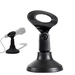 Disc Base Desktop Microphone Stand Detachable Holder And Adjustable Angle Microphone Clip, For Recording,Game,Live Streaming