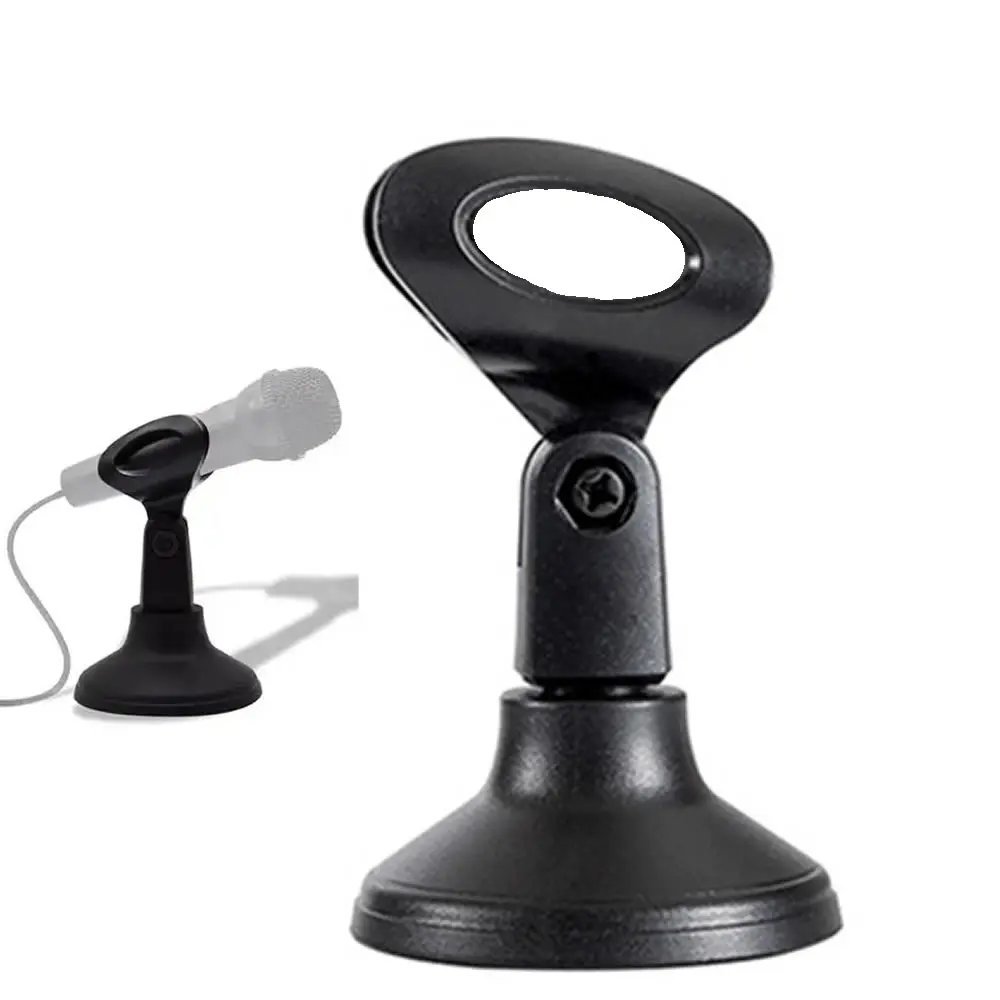 Disc Base Desktop Microphone Stand Detachable Holder And Adjustable Angle Microphone Clip, For Recording,Game,Live Streaming