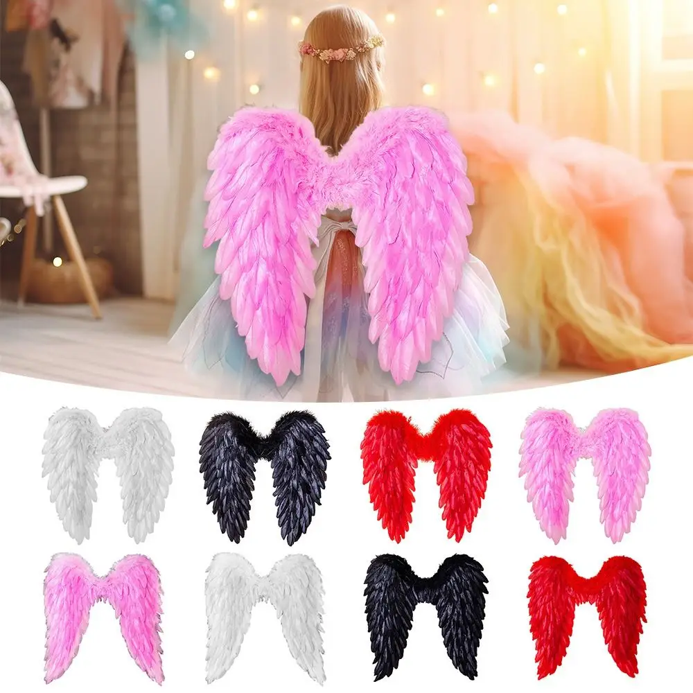 New White Feather Wings Handmade Black Cosplay Little Wings Party Props Angel Wings Party