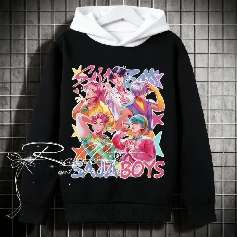 

K-pop Demon Hunters Hoodies Boys Girls Long Sleeve Outerwear Saja Boys Print Hooded Coat for Children Fashion Pullover Kids Tops