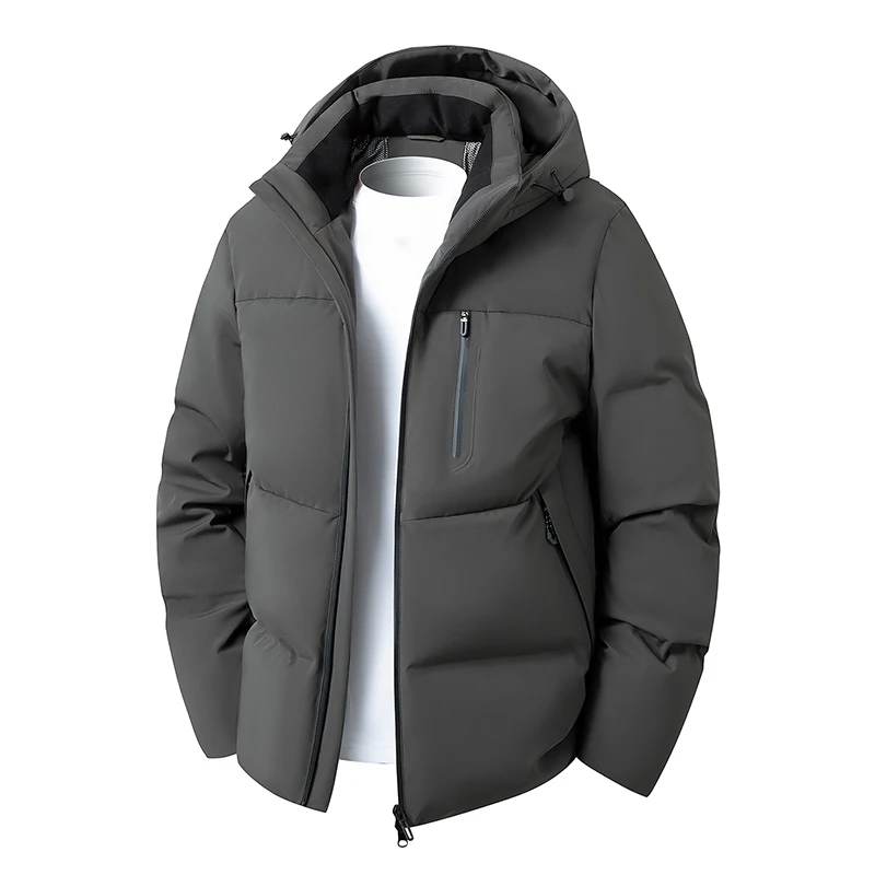 

Тепло и стиль: Мужская высококачественная зимняя куртка-пуховик для активного отдыха, новинка, модное нейлоновое пуховое пальто для повседневной носки