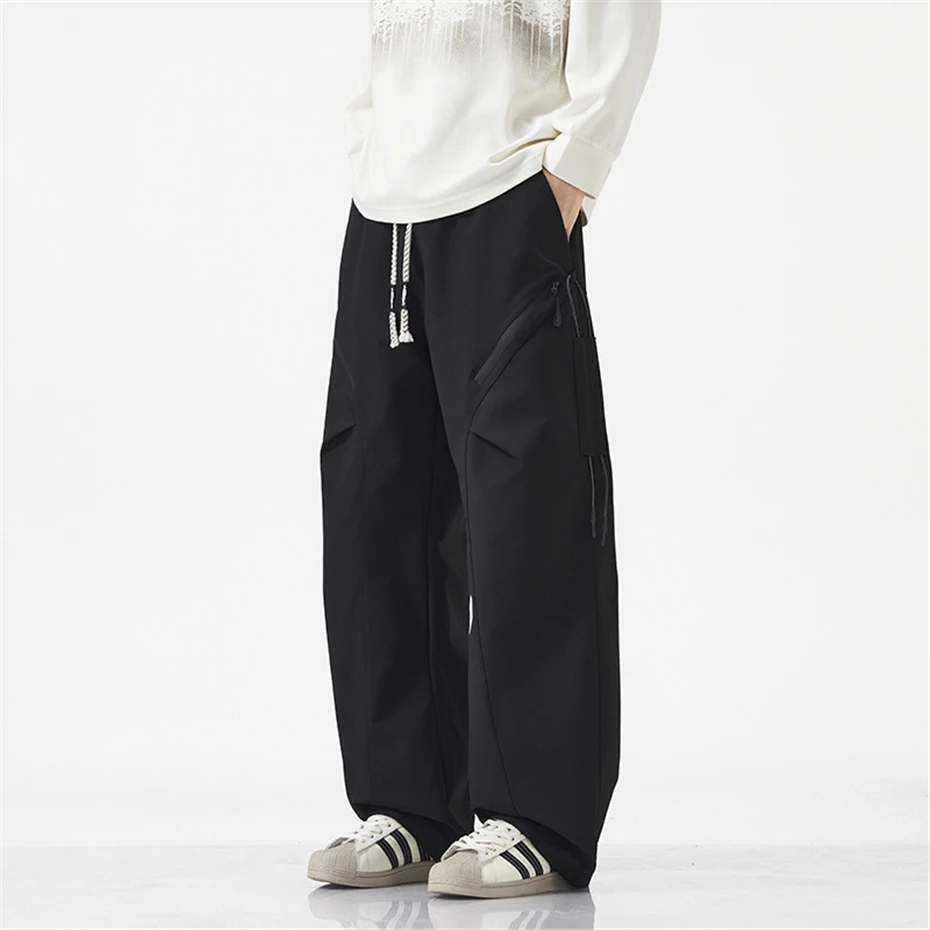 Vintage Cargo Pants Men Plus Size 9XL Straight Pants Fashion Casual Loose Trousers Male Big Size 9XL