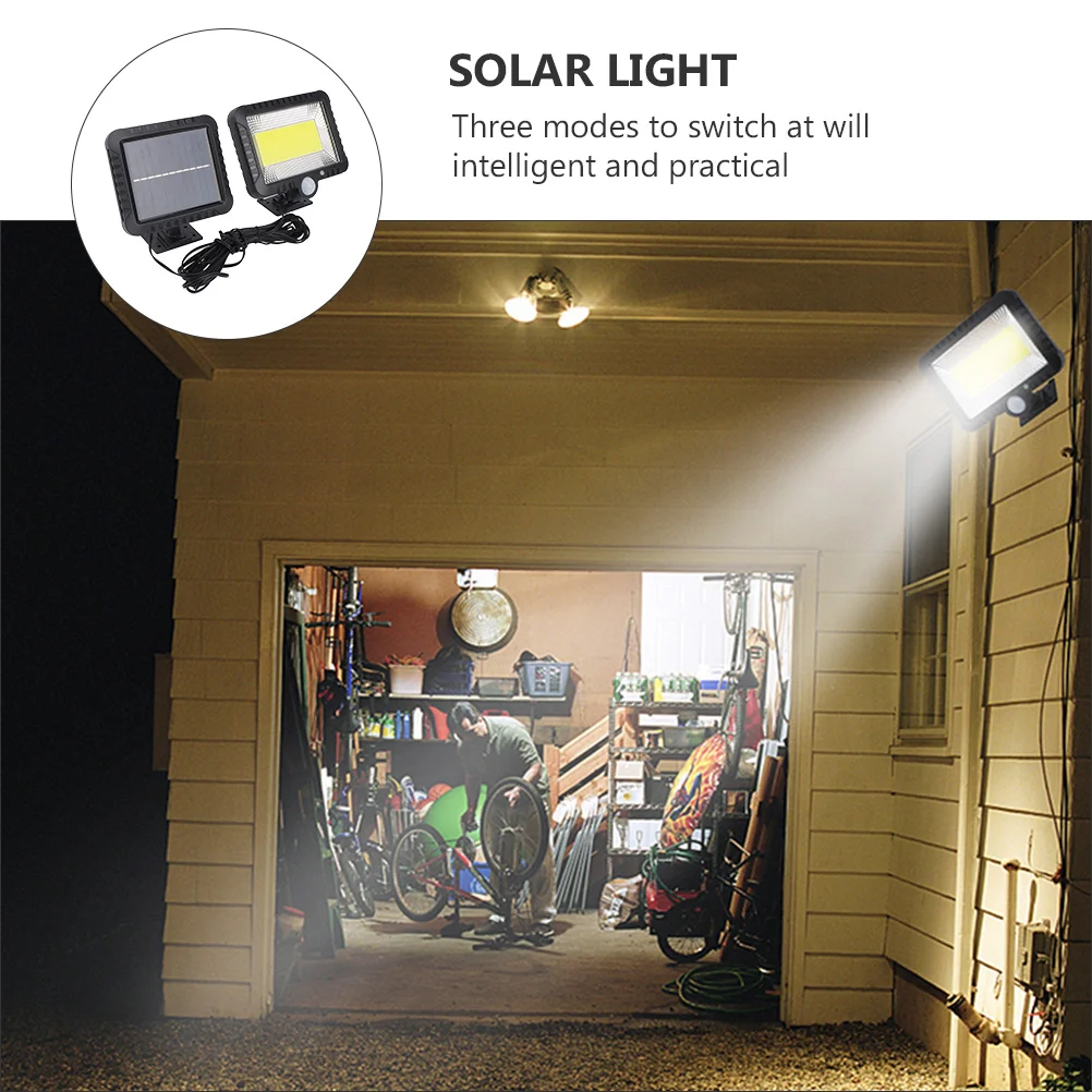 2 Pcs Split Human Sensor Wall Light outside Solar Lights Plastic Waterproof Outdoor