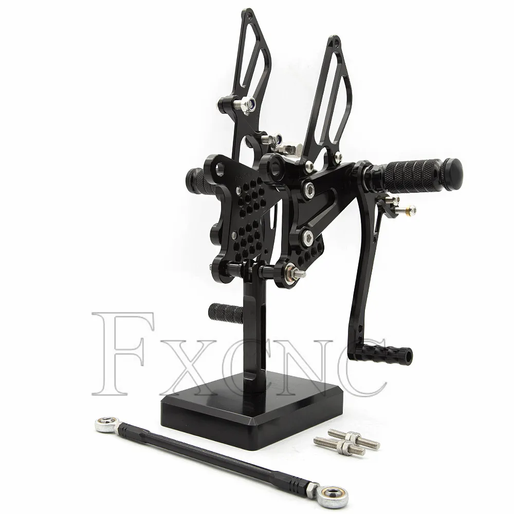 Motorcycle RearSet Footrest For Kawasaki Ninja ZX6R ZX636 ZX-6R 2009-2020 Footpeg  CNC Adjustable Aluminum Pedal Foot Peg