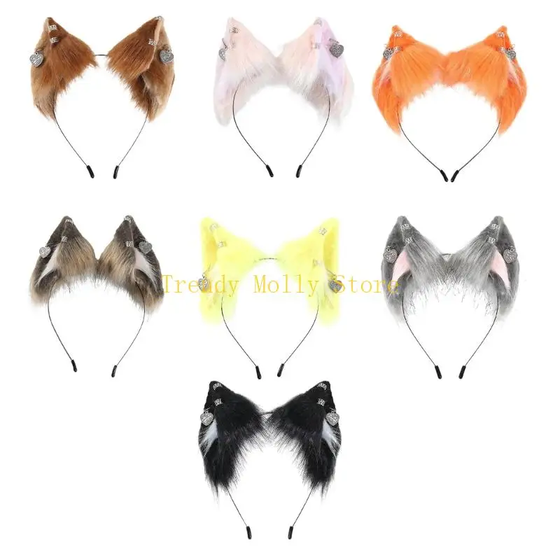 

N5KB Soft Plush Cosplay Headpiece Themed Roleplay Accessory Secure Fit Headbnd For Halloween Conventions Photography Event