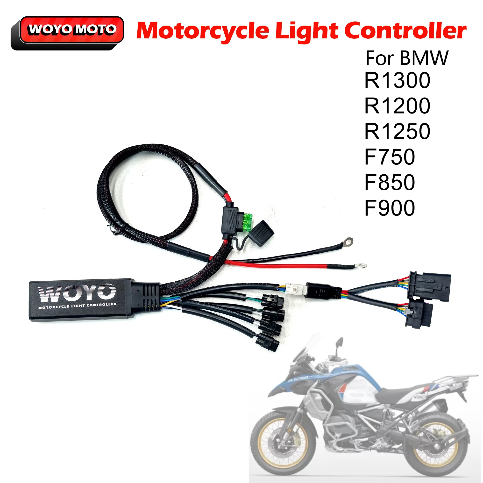 Accessori per BMW motorrad gs 1250, R1250RS, R1200RS, gs 1200 adventure, F800GS F800R F900XR F850GSA F650 F700GS F750GS modifica moto Controller LED per GR/Denali/... faretti motore