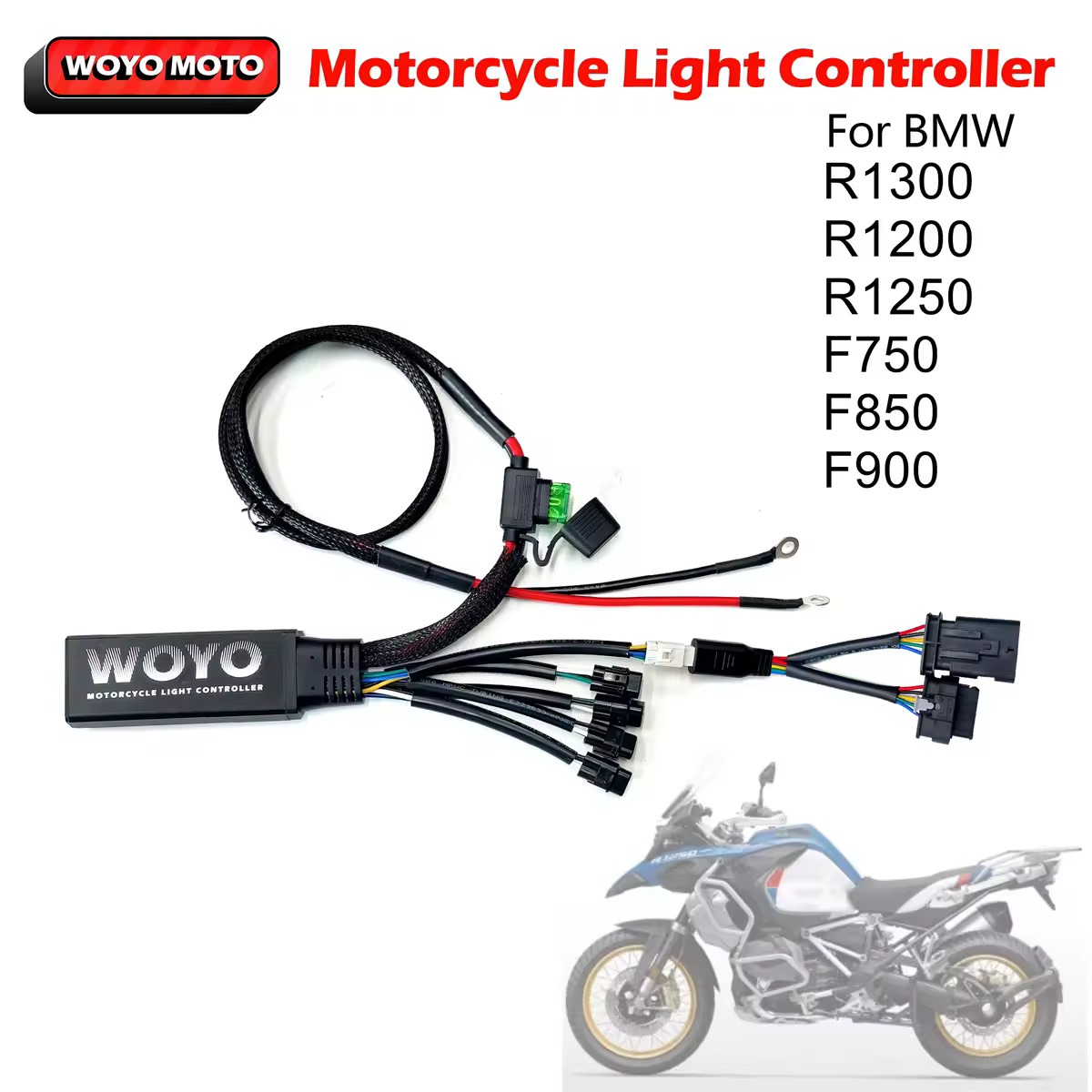 עבור BMW Motor R1250RS R1200RS F800GS F800R F900XR F850GSA F650 F700GS F750GS אופנוע שינוי LED בקר עבור GR/Denali/אחרים מנוע זרקור