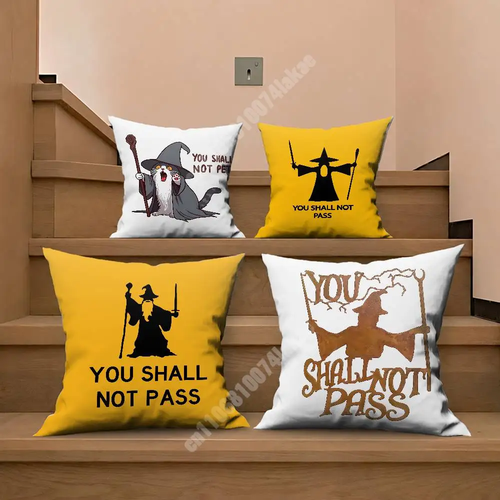 You Shall Not Pass Gandalf Memes Sofa Couch Pillow Cover Cushion Case Home Bedroom Decoration