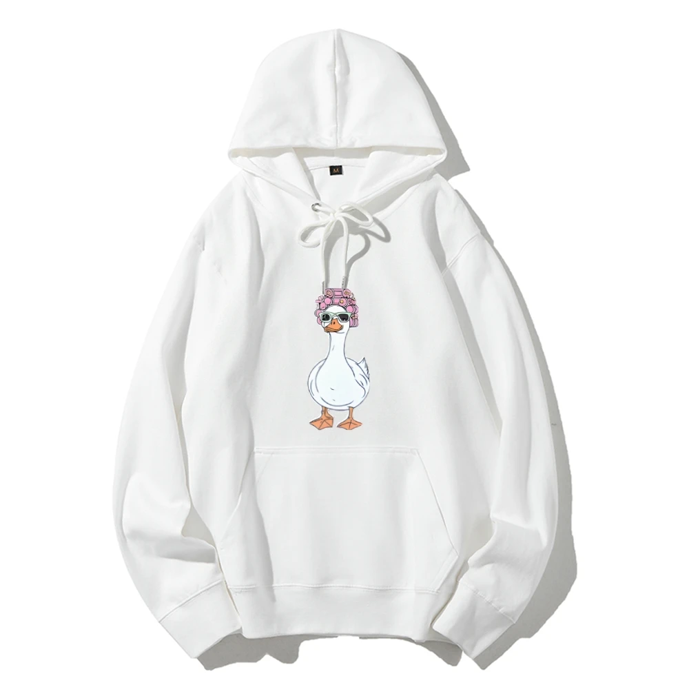 グースフローラルフーディーヘッドバンドプリントオーバーサイズソフト生地カジュアルウェアトレンディペットグラフィックデザイン楽しい雰囲気遊び心のあるY2kスタイルフーディー