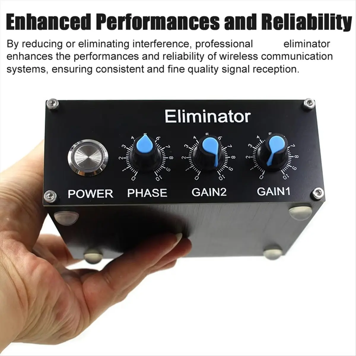 ABIU Professional Eliminator X-Phase Built-in PTT Control 1-30 MHz HF Band Eliminator Aluminum Alloy Canceller Radio