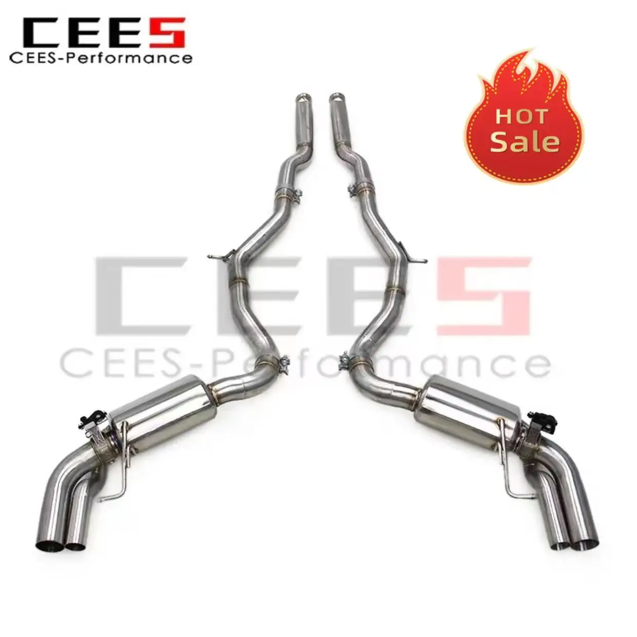 

CEES Stainless Steel Catback Exhaust for Mercedes-Benz S63 AMG Coupe C217 5.5T 2012-2019 - Valvetronic Muffler System