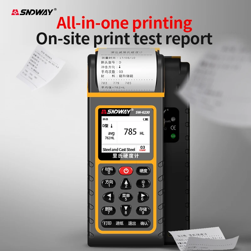 SNDWAY Professional เครื่องทดสอบความแข็ง SW-6210 SW-6220 SW6230แยกโลหะอุตสาหกรรม Durometer HL HB HRB HRC HRA HV HS Gold Gauge