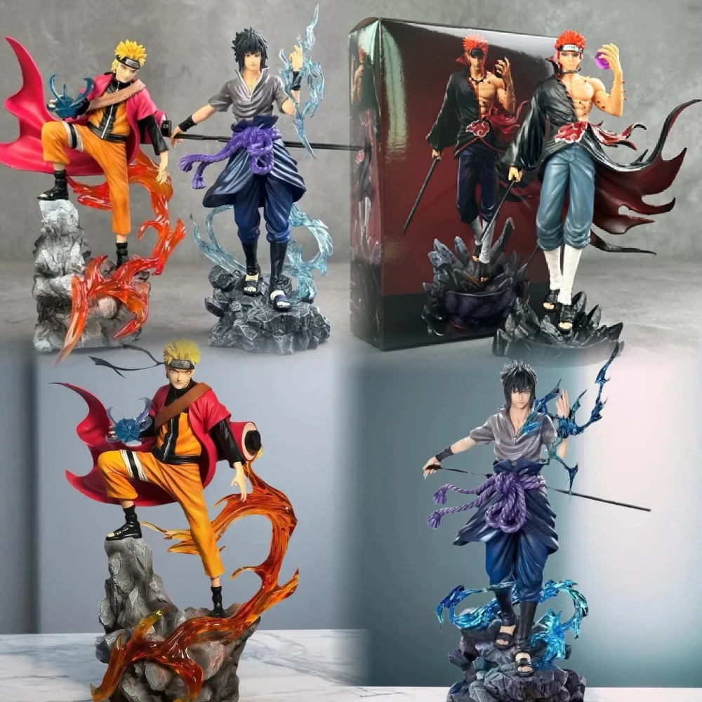 Figura de Anime de Naruto, Uzumaki Pain, Naruto Uchiha Sasuke, Modelo de Acción en PVC, Estatua, Adorno de Escritorio, Juguete Coleccionable, Regalo
