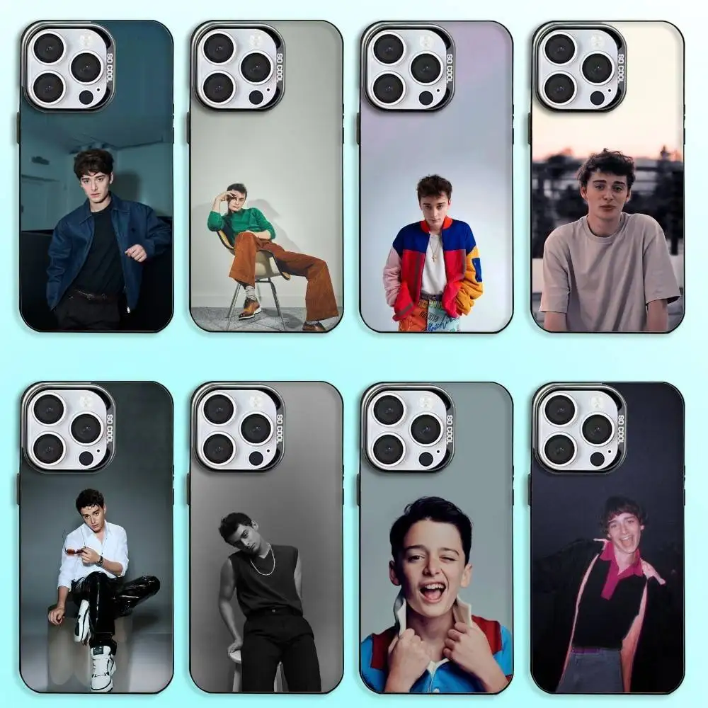 

Actor N-Noah S-Schnapp Phone Case For iPhone17,16,15,14,13,12,11 Plus,Pro Max Colored Silver Plated Inside Cover