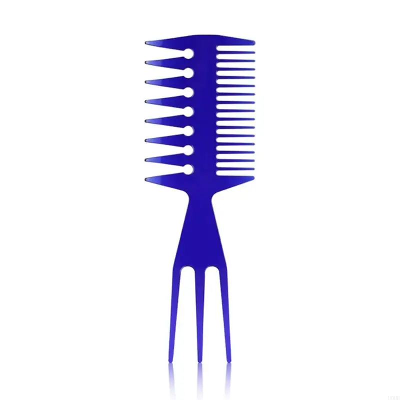 U0DE Óleo masculino retrô para pente cabeça, pente dupla face forma textura, pentes desembaraçadores, ferramenta
