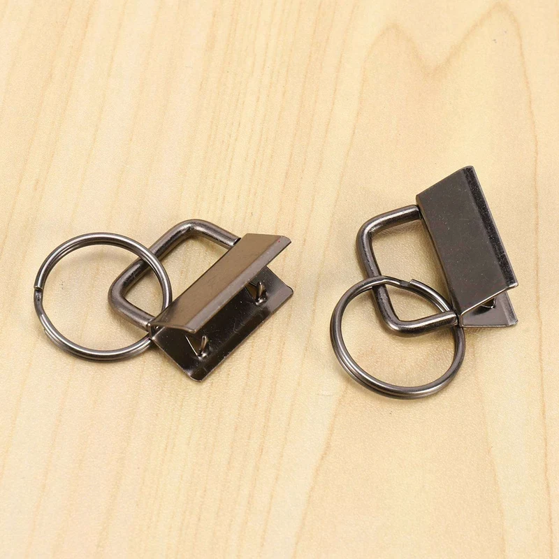 200 PCS Wristlet Hardware, 1 Inch Key Fob Hardware For Keychain, Key Lanyard And Key Chain Making Hardware Supplies