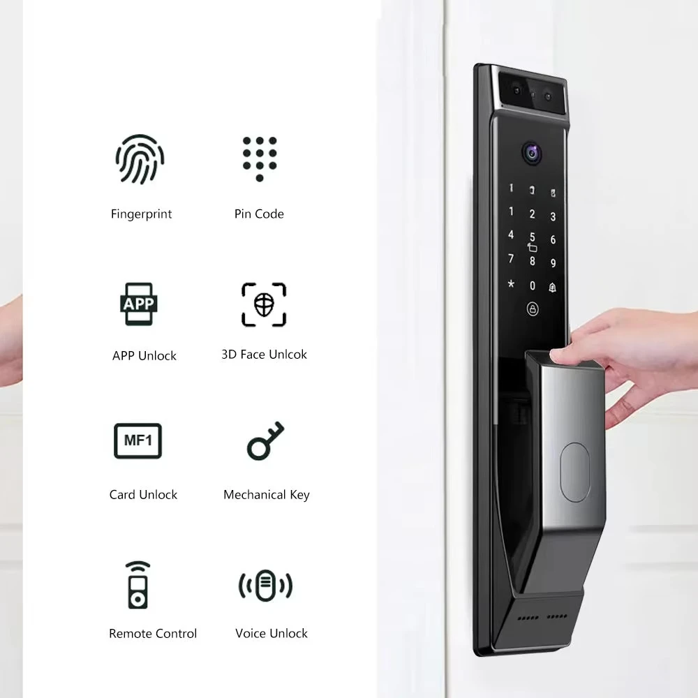 Facial recognition biometric fingerprint smart door lock Wishome WiFi digital lock Electronic smart door lock