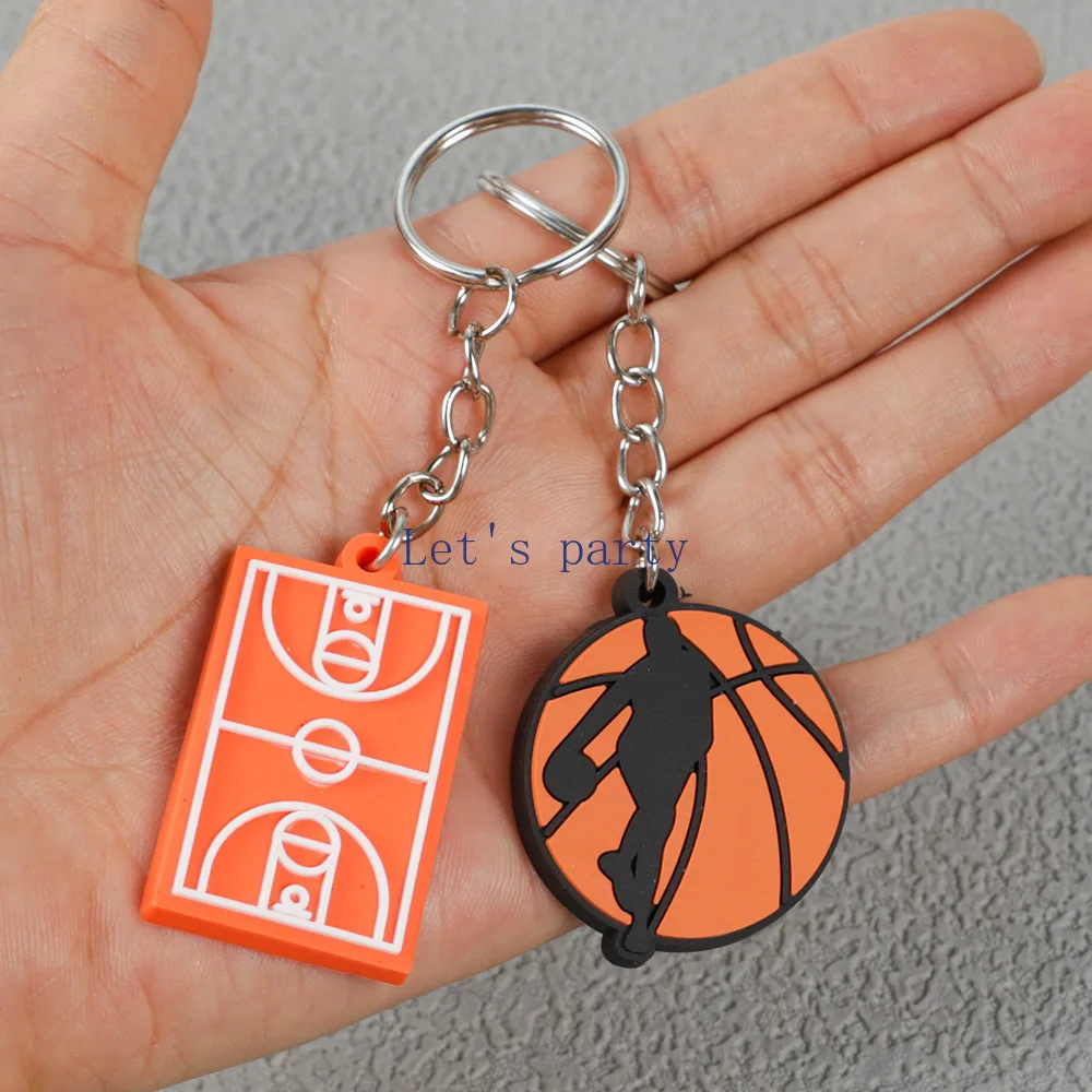 9Pcs Cartoon Sports Basketball Theme Keychain Backpack Pendant for Kids Boy Birthday Party Favors Goodie Bag Pinata Fillers