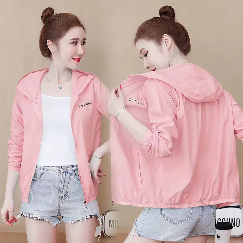 

Summer 2024 New Sun Protection Clothing Jacket Was Popular Sunscreen Coat Korean Was Loose Thin Cardigan Outwear Female Tops