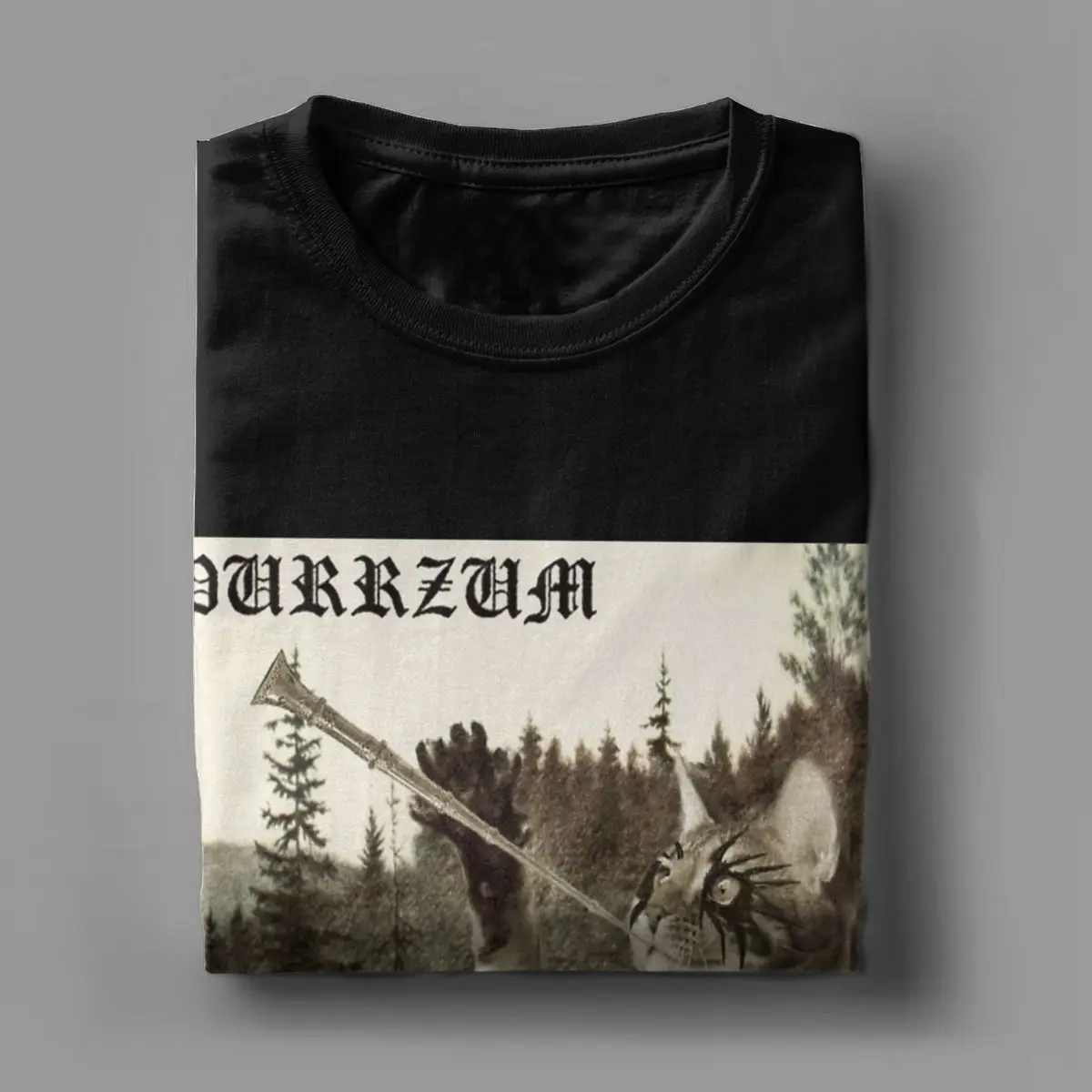 Men T-Shirt Purrzum Burzum Funny Pure Cotton Tees Short Sleeve T Shirt O Neck Tops Birthday Present