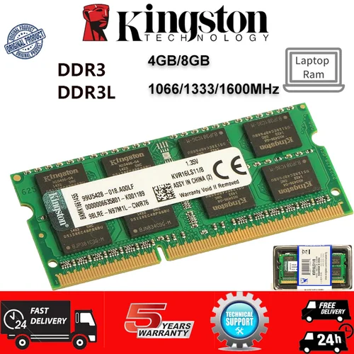 Memoria Ddr3 Ddr3L Kingston Ram 4Gb 8Gb Notebook Sodimm