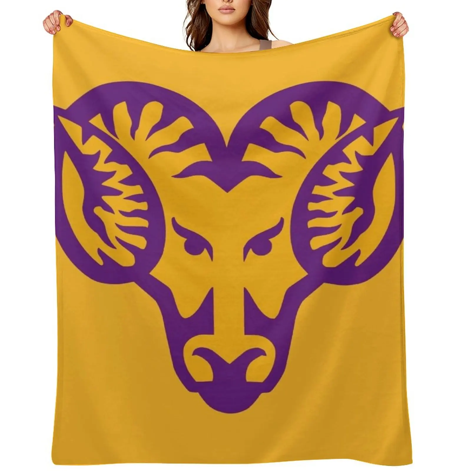 The West Chester Golden Rams Throw Blanket Heavy for winter Decorative Sofa Soft Plush Plaid Blankets