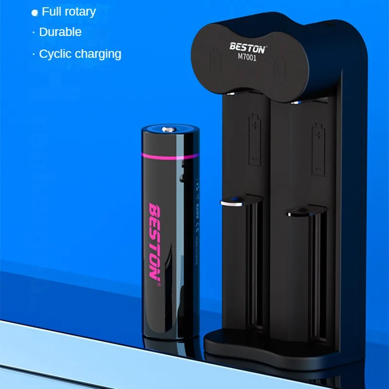 Universal 18650 Battery Charger 3.7V 2 Slots Smart Charging Fast Charge 18650 Li-ion Rechargeable Lithium Battery Charger